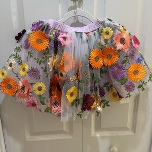 The Wishing Elephant Taylor Swift Floral Embroidered Skirt Girls Size 8 NEW